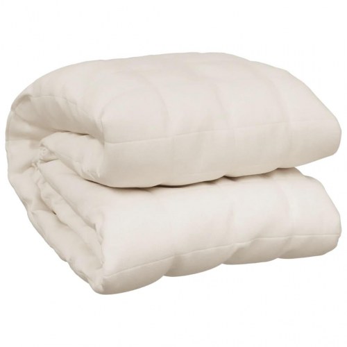 Tyngdetæppe 120×180 cm - 5 kg, stof i lys creme