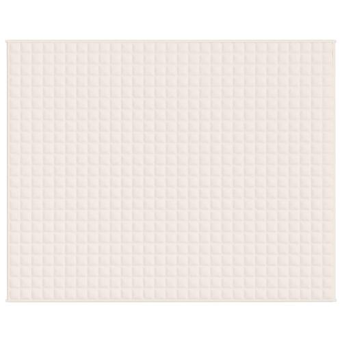 Tyngdetæppe 235x290 cm 15 kg stof lys cremefarve
