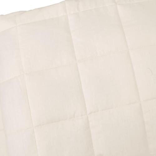 Tyngdetæppe 235x290 cm 15 kg stof lys cremefarve