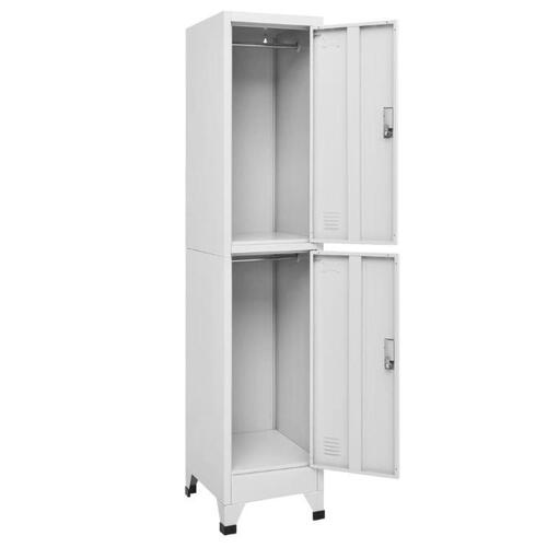Lockerskab med to rum 38x45x180 cm