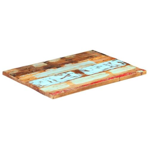 Bordplade 60x90 cm 25-27 mm rektangulær massivt genbrugstræ
