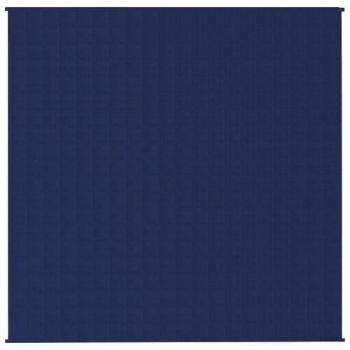 Tyngdetæppe 200x200 cm 13 kg stof blå