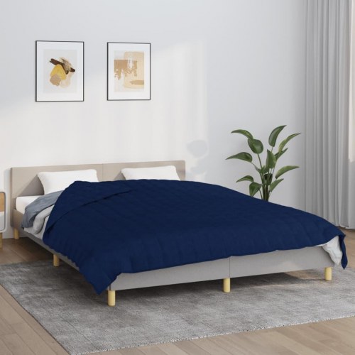 Tyngdetæppe i bomuld - 200 × 200 cm, 9 kg, blå