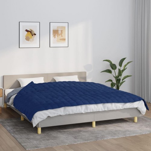 Tyngdetæppe i bomuld 155 × 220 cm - 11 kg, blå