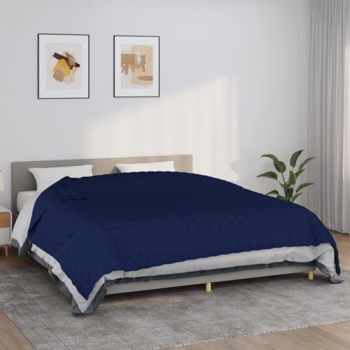 Tyngdetæppe i bomuld - 235 × 290 cm, 11 kg, blå