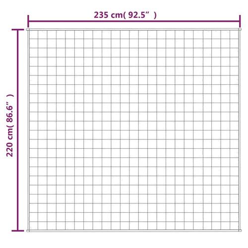 Tyngdetæppe 220x235 cm 11 kg stof blå