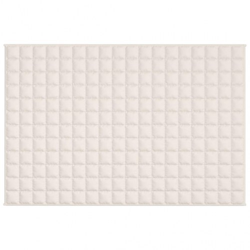 Tyngdetæppe 120x180 cm 9 kg stof lys cremefarve