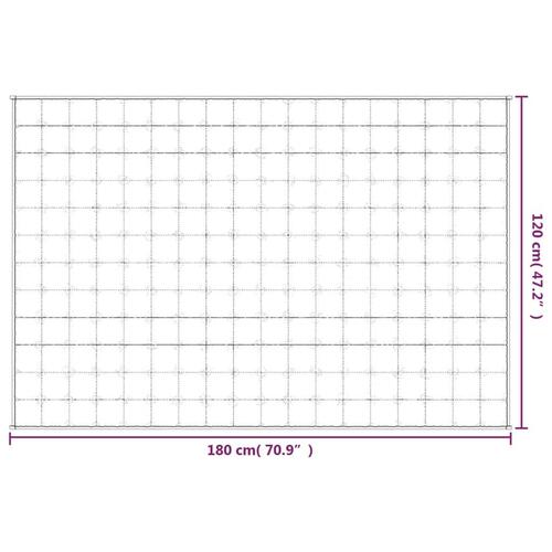 Tyngdetæppe 120x180 cm 9 kg stof lys cremefarve