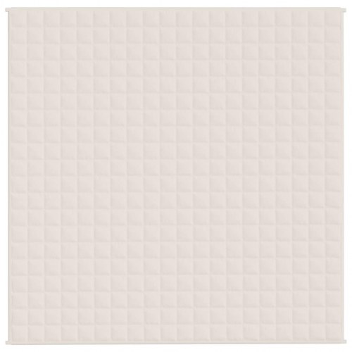 Tyngdetæppe 200 × 200 cm - 9 kg, stof i lys cremefarve