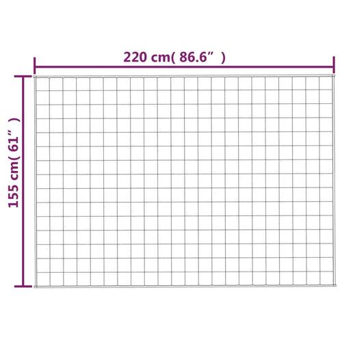 Tyngdetæppe 155x220 cm 7 kg stof lys cremefarve