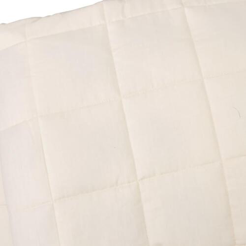 Tyngdetæppe 220x235 cm 11 kg stof lys cremefarve