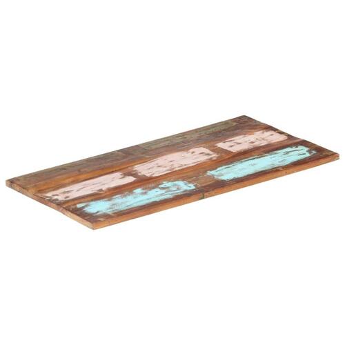 Rektangulær bordplade 60x120 cm 25-27 mm massivt genbrugstræ