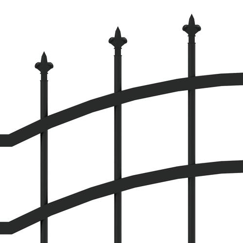 Havehegn med spydtop 190 cm pulverlakeret stål sort