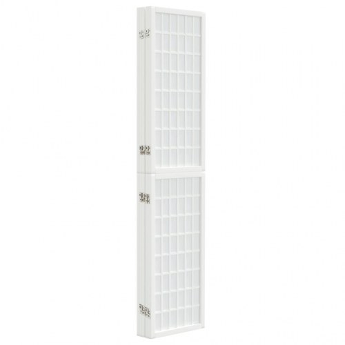 5-panels rumdeler i japansk stil - foldbar, hvid 200×170 cm