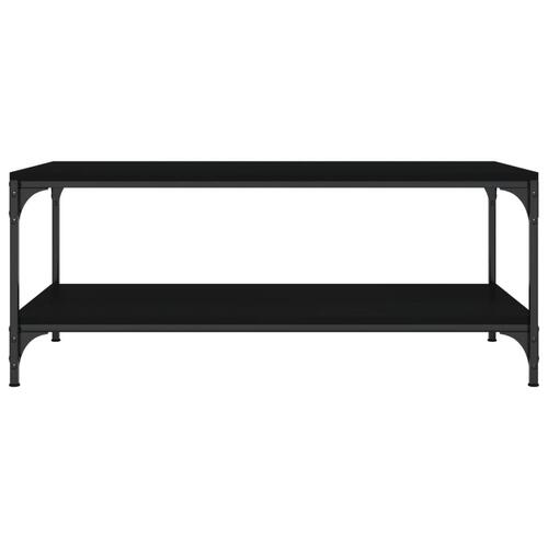 Sofabord 80x50x40 cm konstrueret træ sort