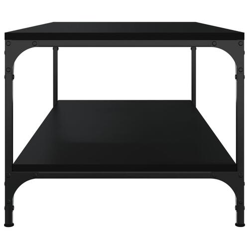 Sofabord 80x50x40 cm konstrueret træ sort