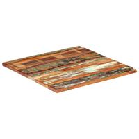 Bordplade 80x80 cm 25-27 mm firkantet massivt genbrugstræ