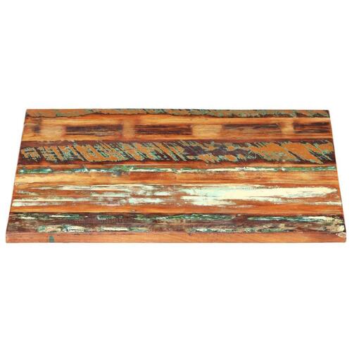 Bordplade 80x80 cm 25-27 mm firkantet massivt genbrugstræ
