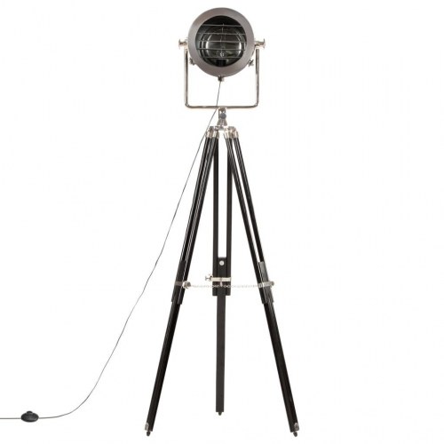 Gulvlampe med trefod 171 cm massivt mangotræ