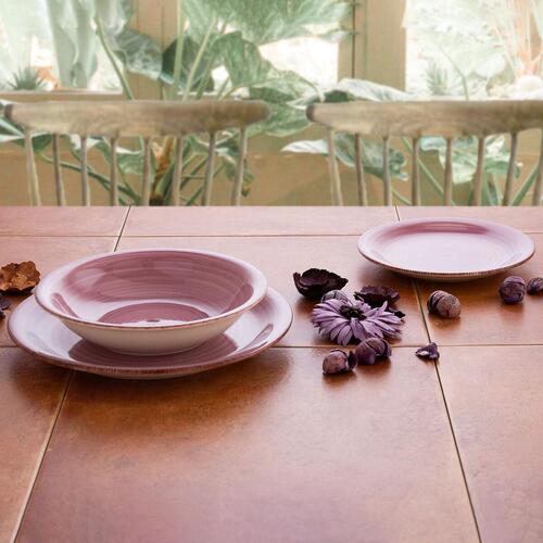 Dyb tallerken Quid Vita Peoni Keramik Pink Ø 21,5 cm (12 enheder)