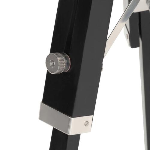 Gulvlampe med trefod 69 cm massivt mangotræ sort