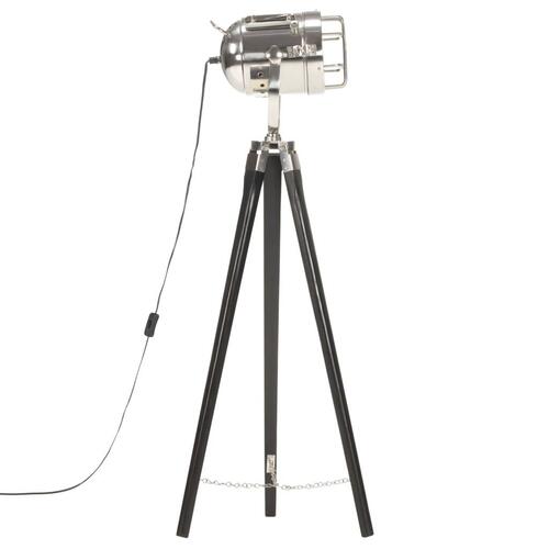 Gulvlampe med trefod 97 cm massivt mangotræ sort