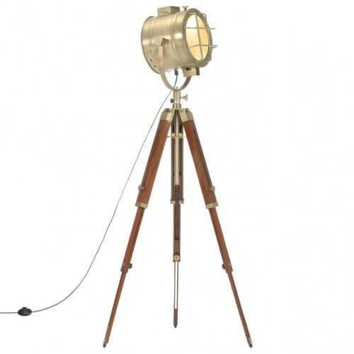 Gulvlampe med trefod 165 cm massivt mangotræ