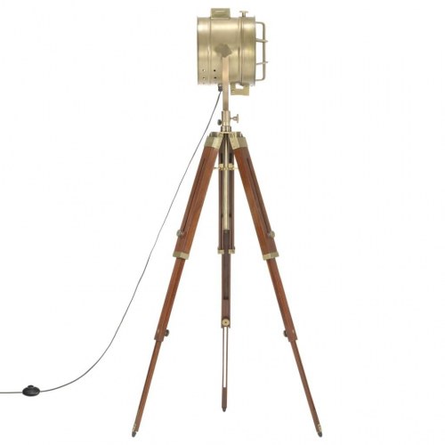 Gulvlampe med trefod 165 cm massivt mangotræ