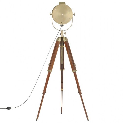 Gulvlampe med trefod 165 cm massivt mangotræ