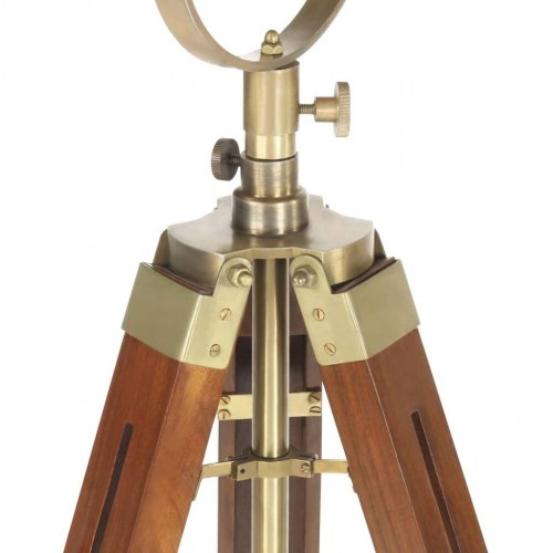 Gulvlampe med trefod 165 cm massivt mangotræ