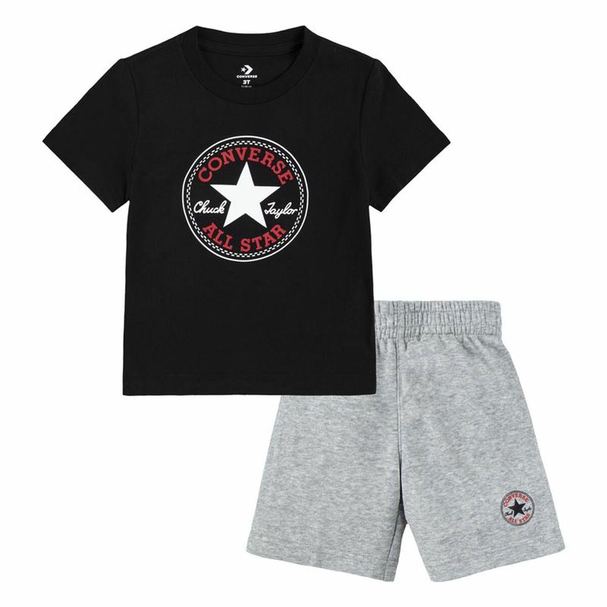 Sportstøj til Børn Converse Core Tee Ft Short Sort Grå Babyer 24 måneder