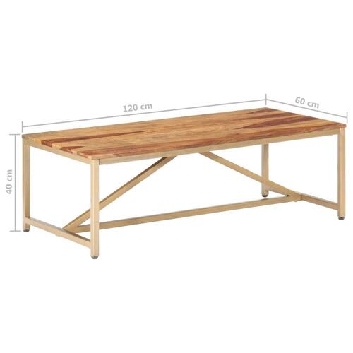 Sofabord 120x60x40 cm massivt sheeshamtræ