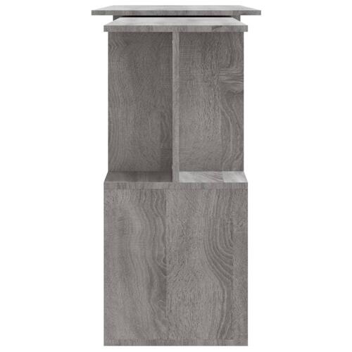 Hjørneskrivebord 200x50x76 cm konstrueret træ grå sonoma-eg