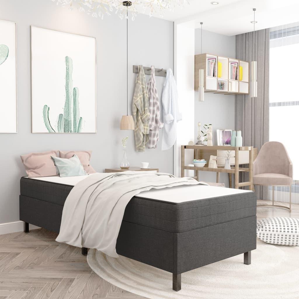 Sengestel til madras 100x200 cm stof grå