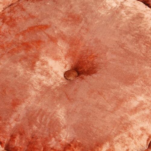 Puf 40x20 cm rund velour rustfarvet