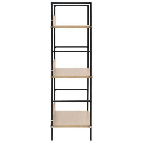 Bogreol med 3 hylder 60x27,6x90,5 cm konstrueret træ egetræ