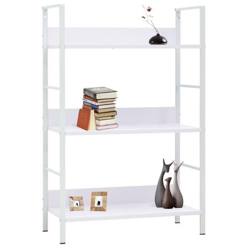 Bogreol med 3 hylder 60x27,6x90,5 cm konstrueret træ hvid