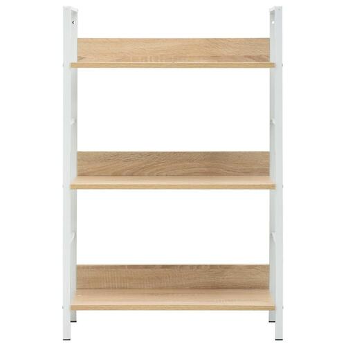 Bogreol 60x27,6x90,5 cm 3 hylder konstrueret træ egetræsfarve
