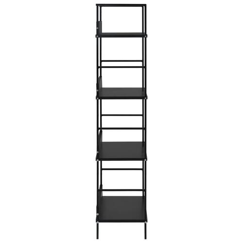 Bogreol med 4 hylder 60x27,6x124,5 cm konstrueret træ sort