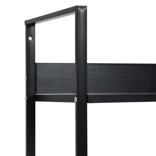 Bogreol med 4 hylder 60x27,6x124,5 cm konstrueret træ sort