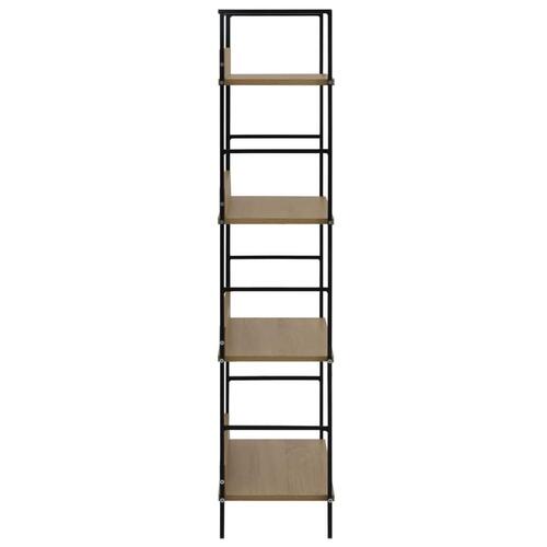 Bogreol 60x27,6x124,5 cm 4 hylder konstrueret træ egetræsfarve