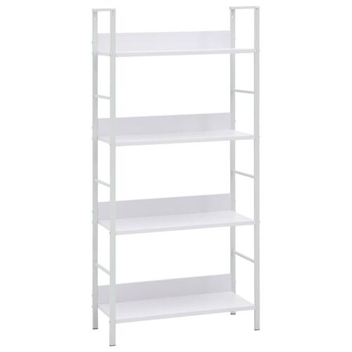 Bogreol med 3 hylder 60x27,6x124,5 cm konstrueret træ hvid
