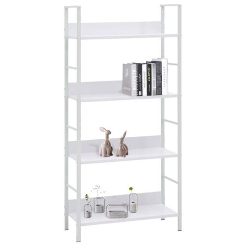 Bogreol med 3 hylder 60x27,6x124,5 cm konstrueret træ hvid