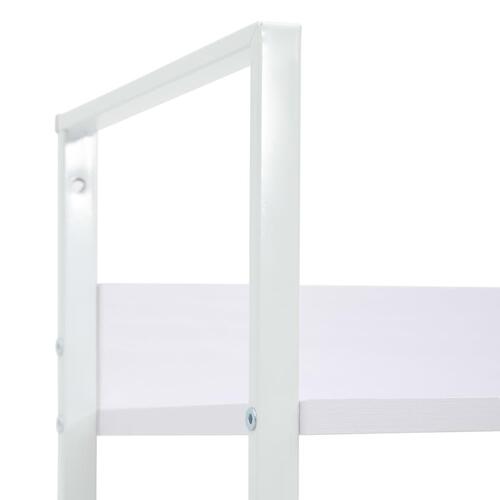 Bogreol med 3 hylder 60x27,6x124,5 cm konstrueret træ hvid