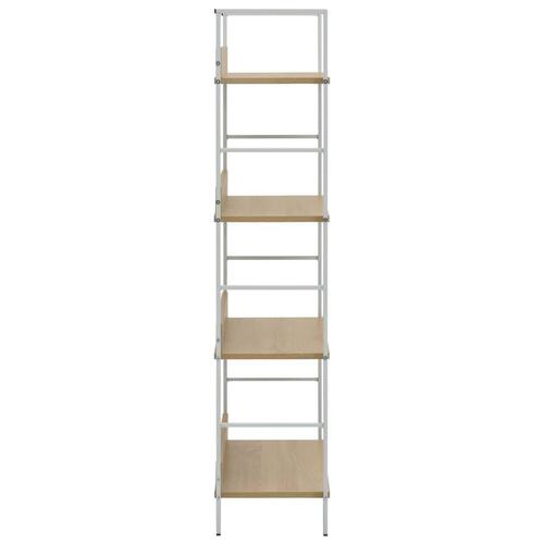 Bogreol 60x27,6x124,5 cm 4 hylder konstrueret træ egetræsfarve
