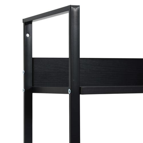 Bogreol med 5 hylder 60x27,6x158,5 cm konstrueret træ sort