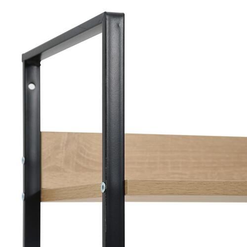 Bogreol 60x27,6x158,5 cm 5 hylder konstrueret træ egetræsfarve