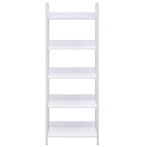 Bogreol med 5 hylder 60x27,6x158,5 cm konstrueret træ hvid