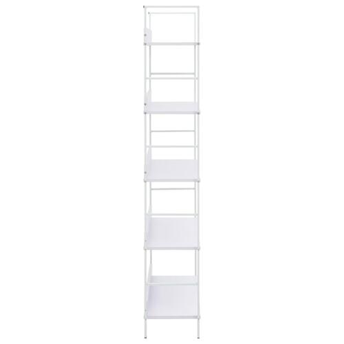 Bogreol med 5 hylder 60x27,6x158,5 cm konstrueret træ hvid