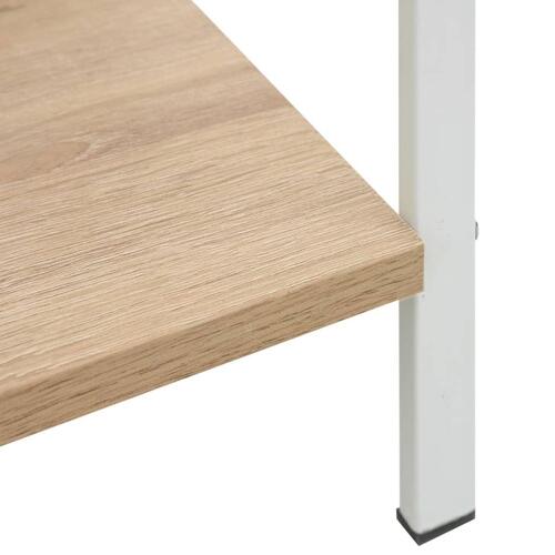 Bogreol 60x27,6x158,5 cm 5 hylder konstrueret træ egetræsfarvet